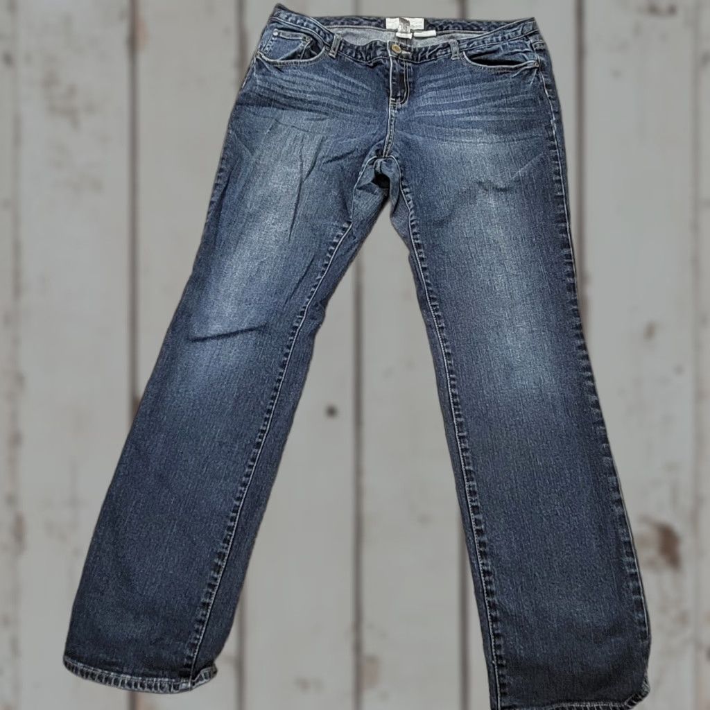 Vintage Maurices Alayna Skinny Jeans Womens 13/14 Regular Blue Denim 36x31 Belt Loops 5-Pocket Design Logo Zipper Button Size 34" / US 12 / IT 48 - 1 Thumbnail