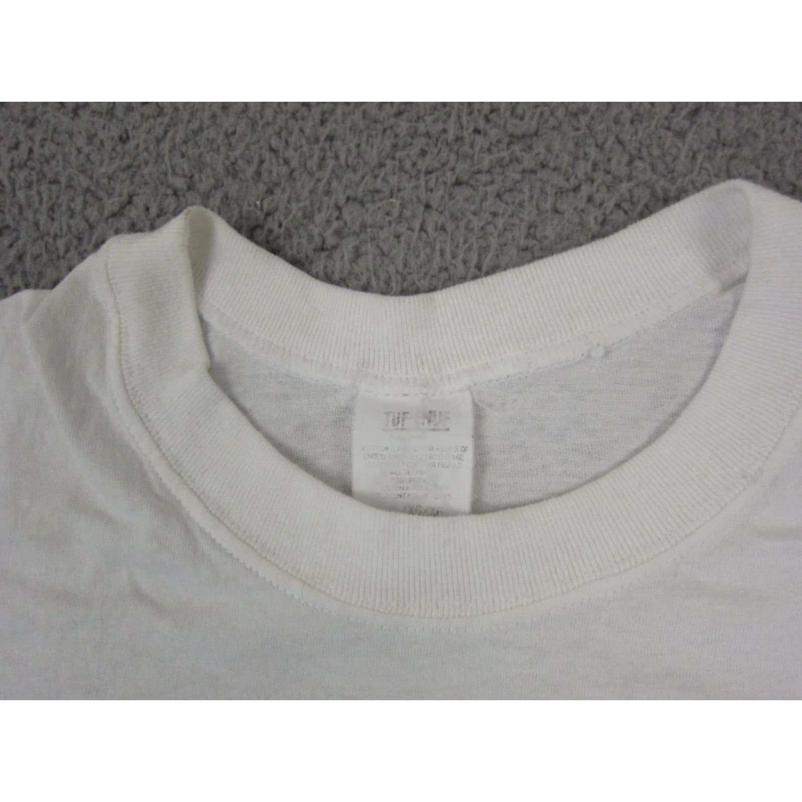 Vintage VINTAGE California Shirt Mens XL White Single Stitch 90s Beach Tuf-Enuf Short Sleeve Crew Neck T-Shirt XXL- none Size US XL / EU 56 / 4 - 7 Thumbnail