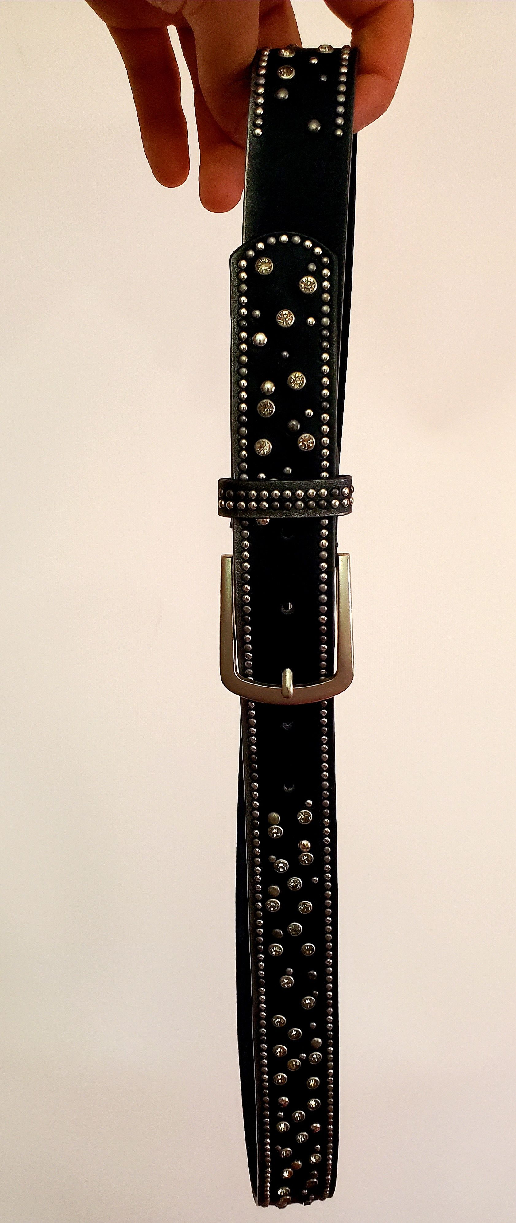 Japanese Brand × Vintage Vintage Steel Leather Studded Belt length 115 cm Size ONE SIZE - 5 Thumbnail