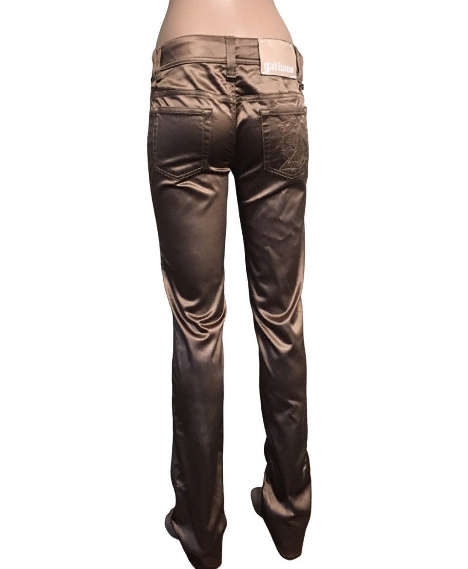 John Galliano John Galliano Nylon Bronze Metal Trousers Pants Size 28 EU42 Size 28" / US 6 / IT 42 - 2 Thumbnail