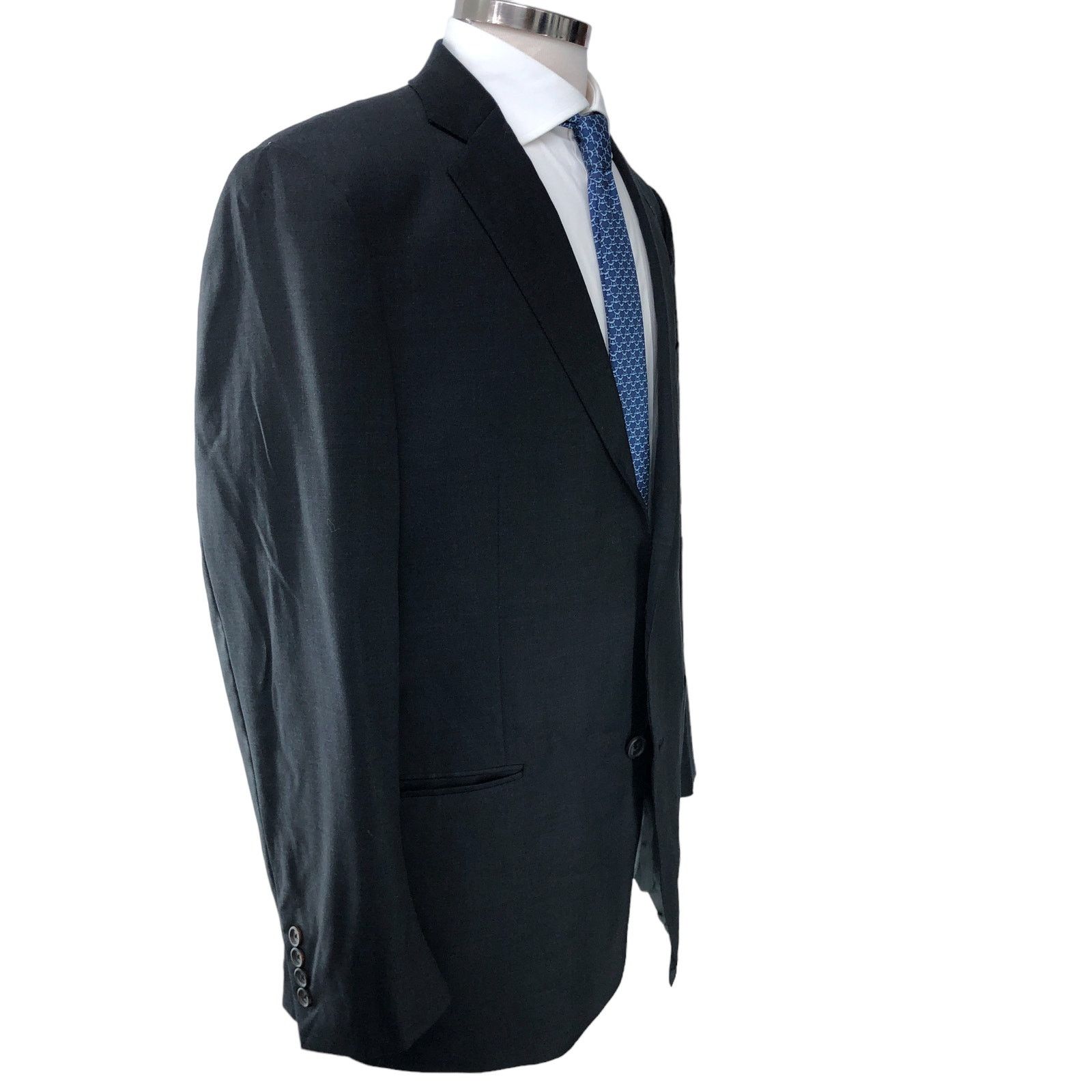 Hart Schaffner Marx Hart Schaffner Marx Mens 44R Sport Coat Gray 2 Button USA Size 44R - 11 Thumbnail