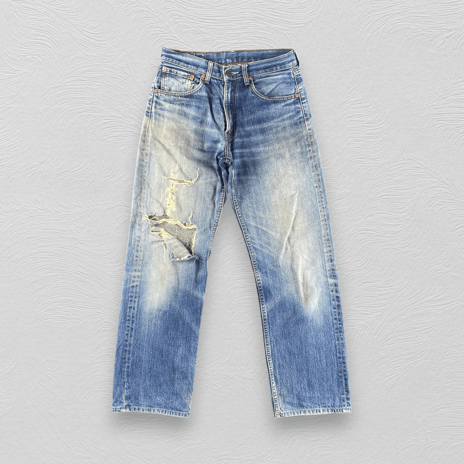 Levi's Vintage Levis 503 Jeans Faded Blue Ripped Denim KJ3405 Size US 30 / EU 46 - 1 Thumbnail