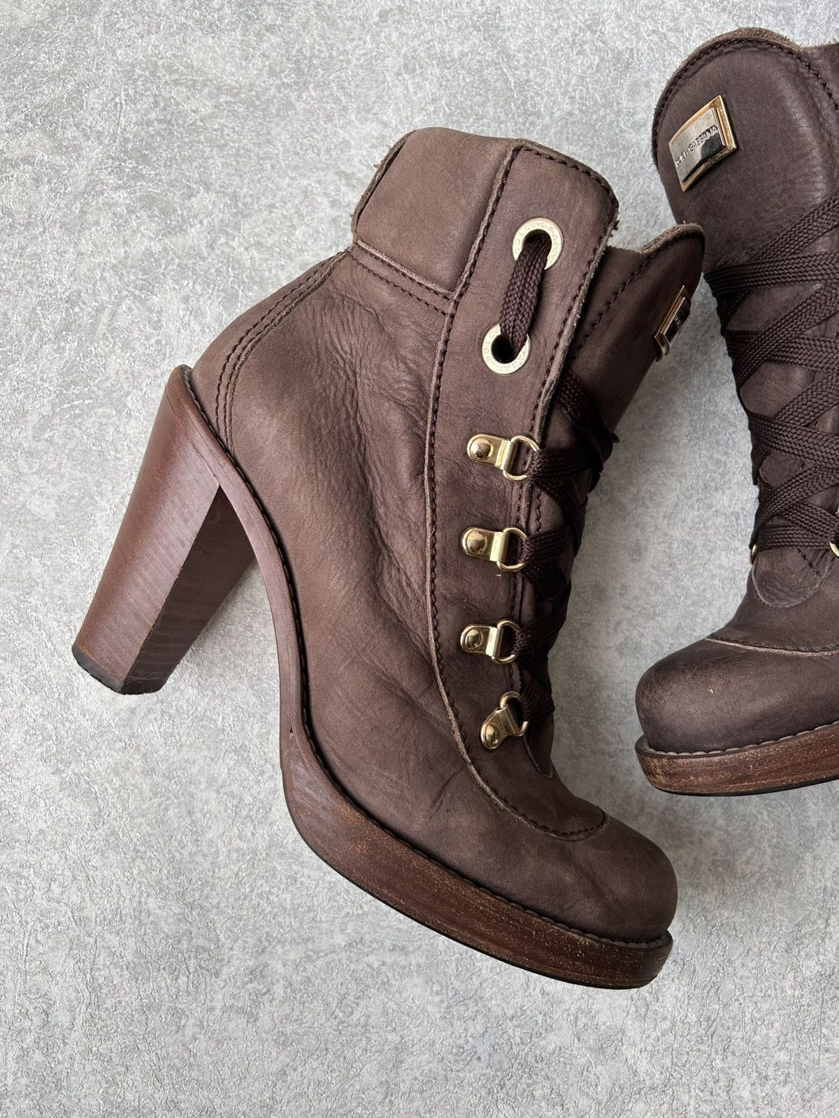 Dolce & Gabbana Y2K Dolce Gabbana Leather Western Ankle Boots Size US 8 / IT 38 - 13 Thumbnail