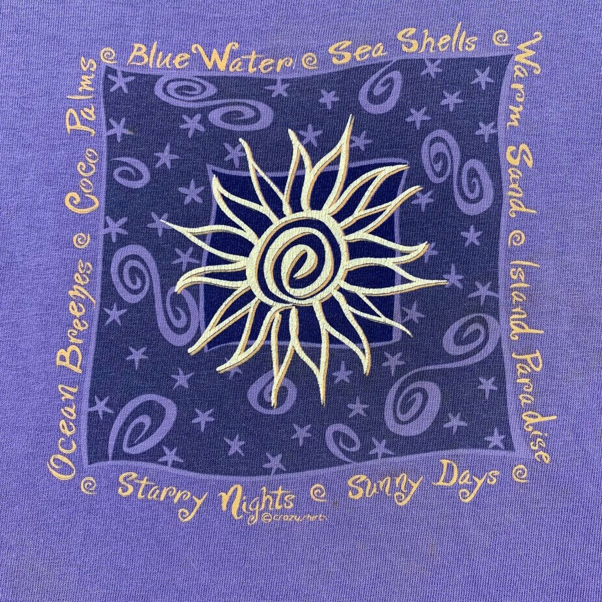 Vintage Vintage 90s HAWAII CRAZY SHIRT Starry Sunny Day Usa Tshirt Size US XL / EU 56 / 4 - 4 Thumbnail