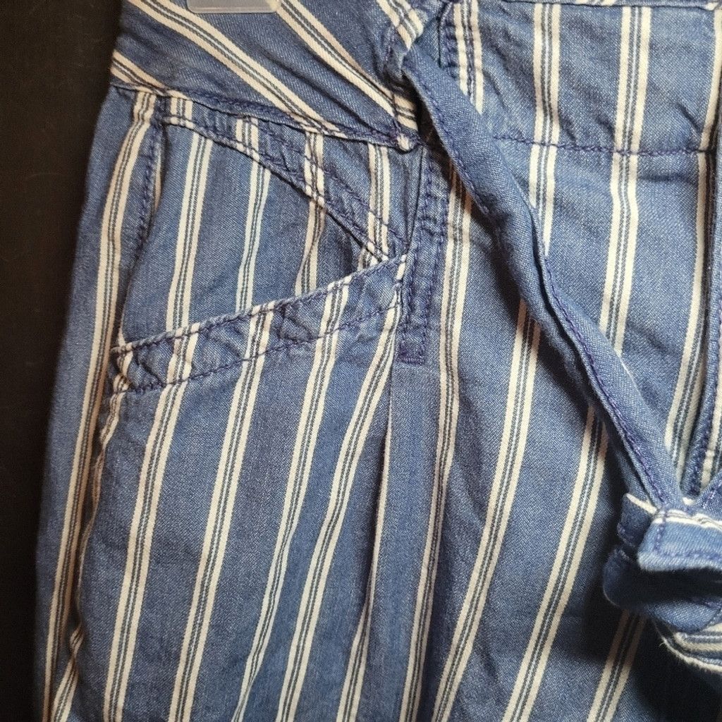 American Eagle Outfitters American Eagle, casual pants, blue/white, NWOT, Size 00 Size 24" / US 00 / IT 34 - 4 Thumbnail