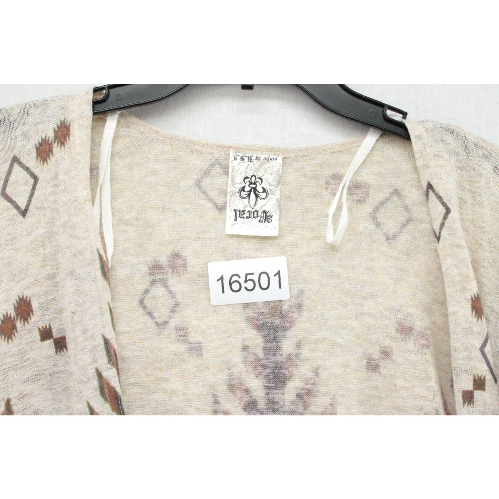 Vintage Vocal Cardigan Sweater Women's Large Beige Southwestern Print Y2K Boho Soft Cardigan Sweater Size L / US 10 / IT 46 - 8 Thumbnail