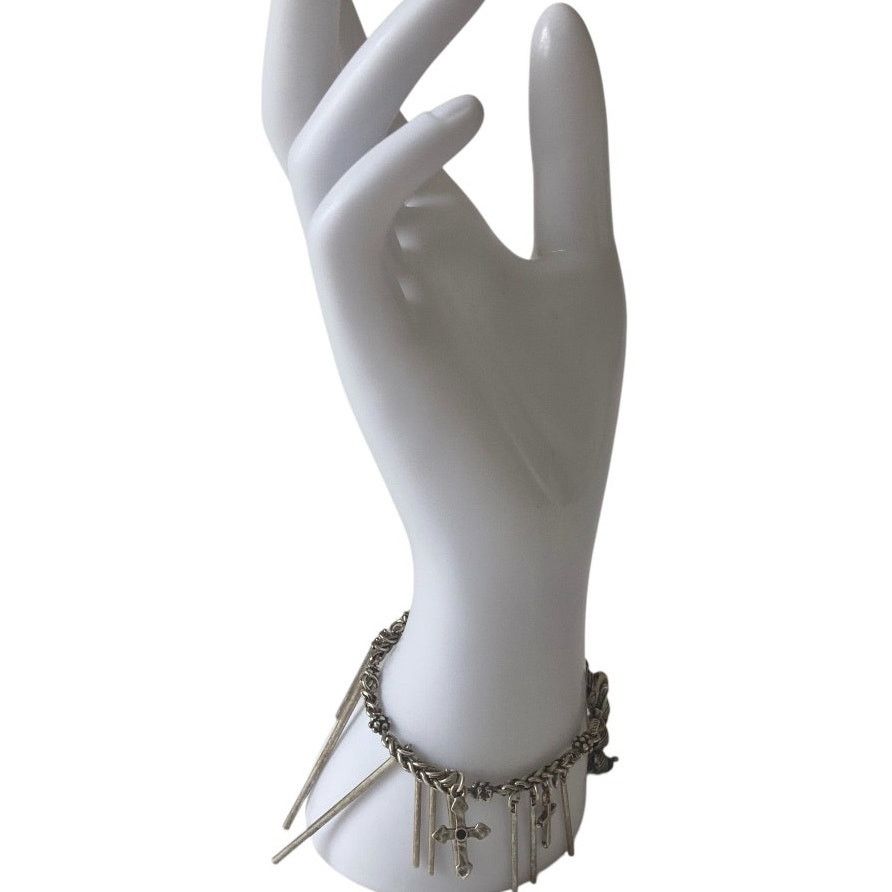 Lucky Brand Lucky Brand Silver charm bracelet antiqued metal chain Cross Size ONE SIZE - 2 Thumbnail