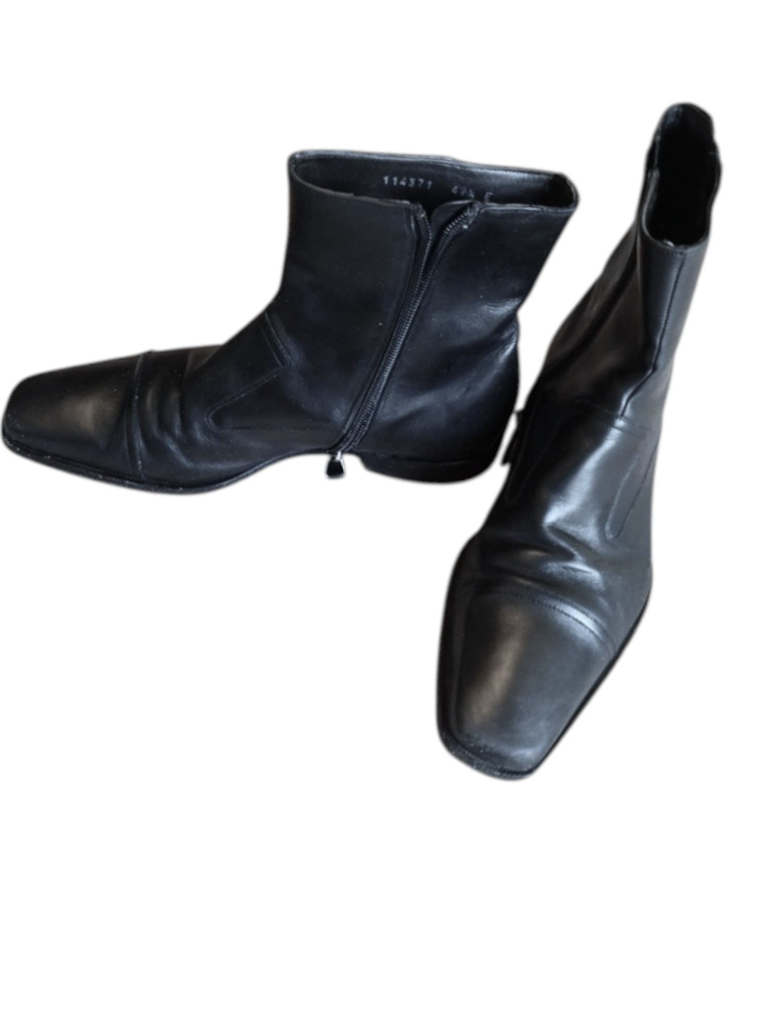 Gucci Gucci Square-Toe Side-Zip Leather Ankle Boots Size US 9.5 / EU 42-43 - 2 Thumbnail