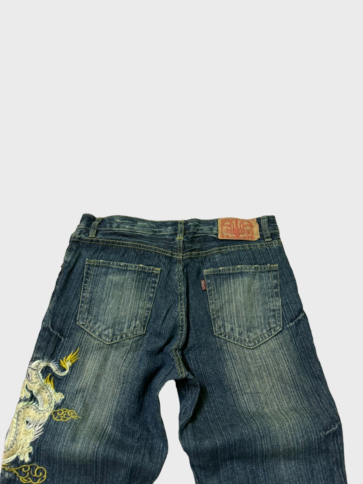Vintage VINTAGE JAPANESE TRADITION SOLBERRY DRAGON EMBROIDERED DENIM Size US 30 / EU 46 - 9 Thumbnail