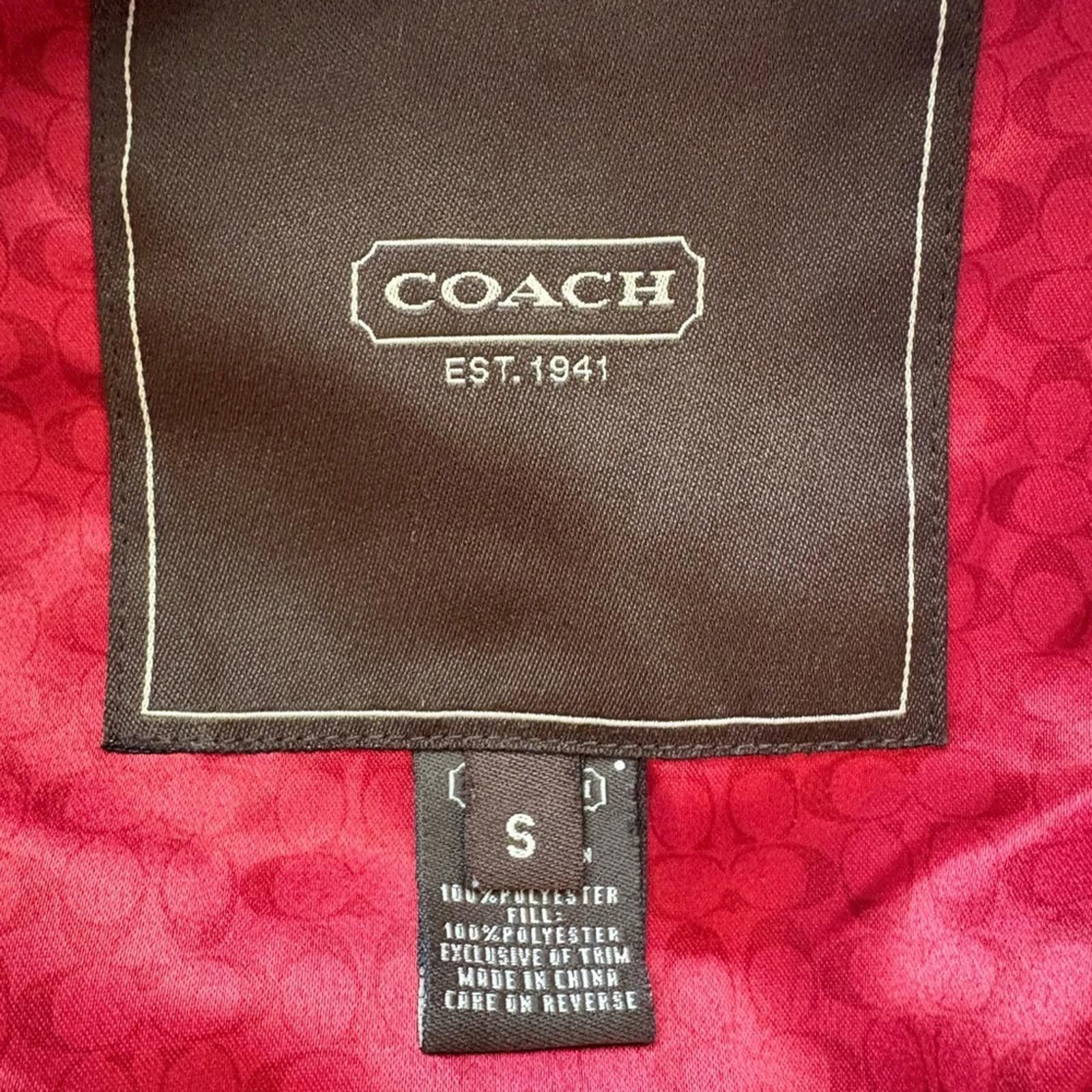 Coach Coach Red Puffer Quilted Coat Women’s S Signature Lining Size S / US 4 / IT 40 - 6 Thumbnail