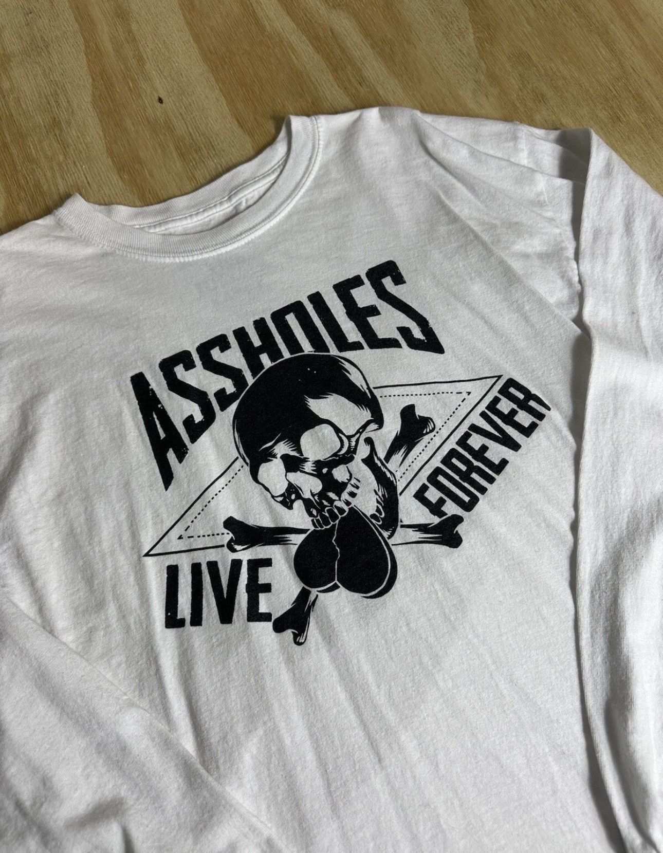 Designer × Vintage Assholes Live Forever Long Sleeve Skull Graphic Size L White Size US L / EU 52-54 / 3 - 1 Thumbnail
