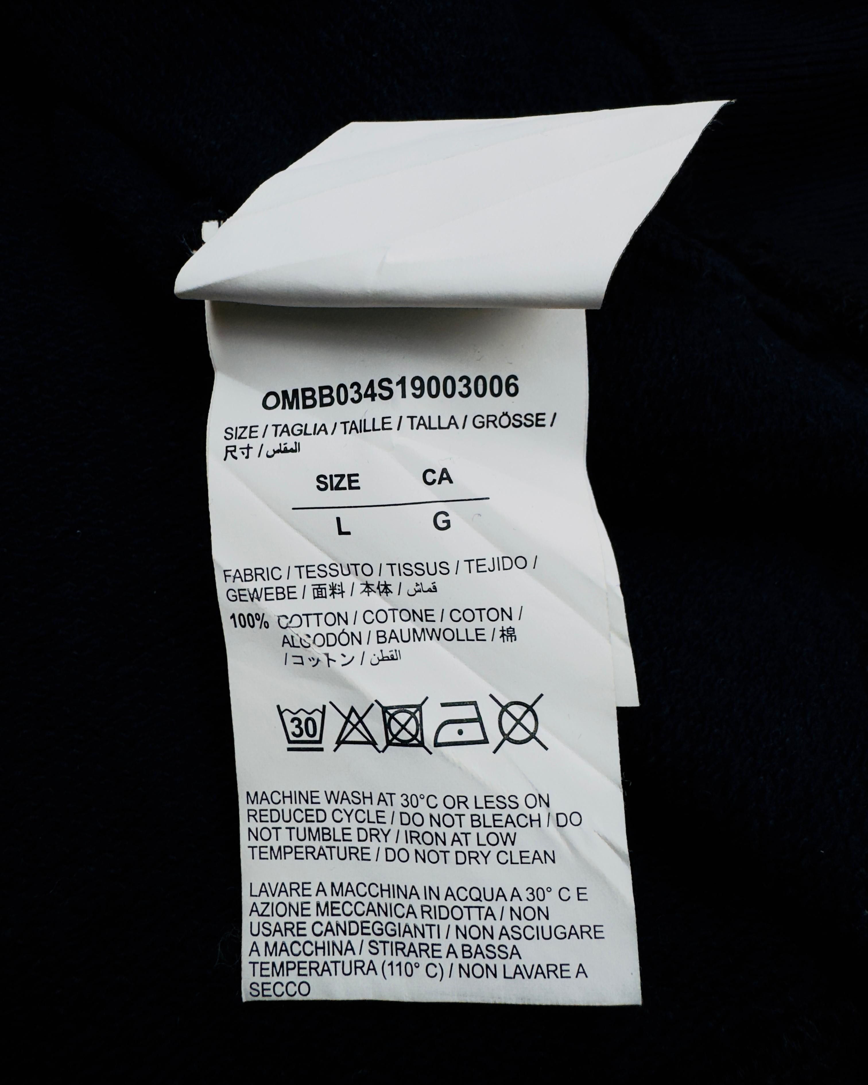 Off-White OFF-WHITE DIAGONAL SPLIT LOGO HOODIE SS19 Size US L / EU 52-54 / 3 - 11 Thumbnail