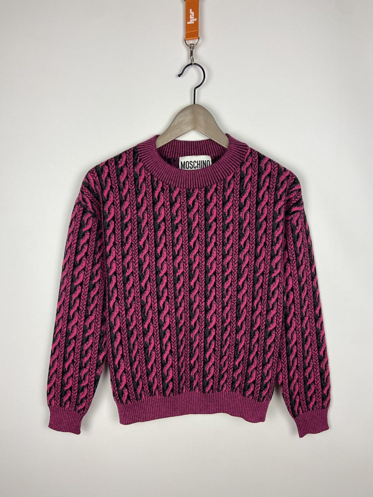 Designer × Moschino RRP$ 400 Moschino Couture Virgin Wool Pink Womens Sweater Size S / US 4 / IT 40 - 1 Thumbnail