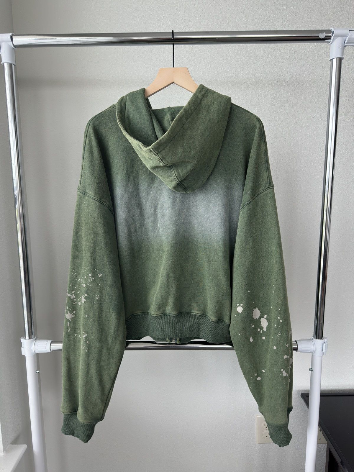 Vale Vale Paint Splatter Zip Up Hoodie Forrest Green Size US XL / EU 56 / 4 - 2 Thumbnail
