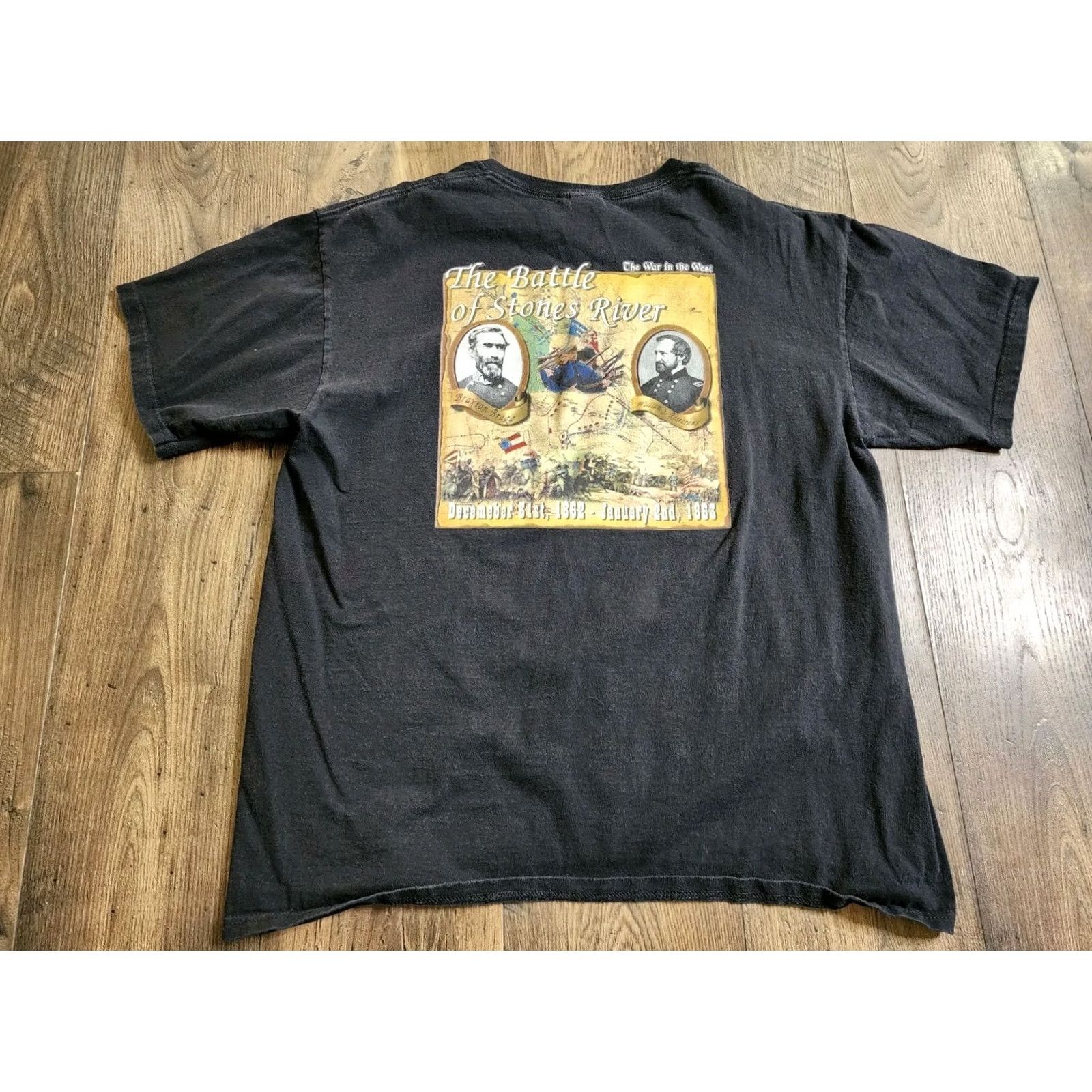 Anvil Retro Mens XL BATTLE OF STONE'S RIVER TN US CIVIL WAR T Shirt Double Sided Size US XL / EU 56 / 4 - 5 Thumbnail
