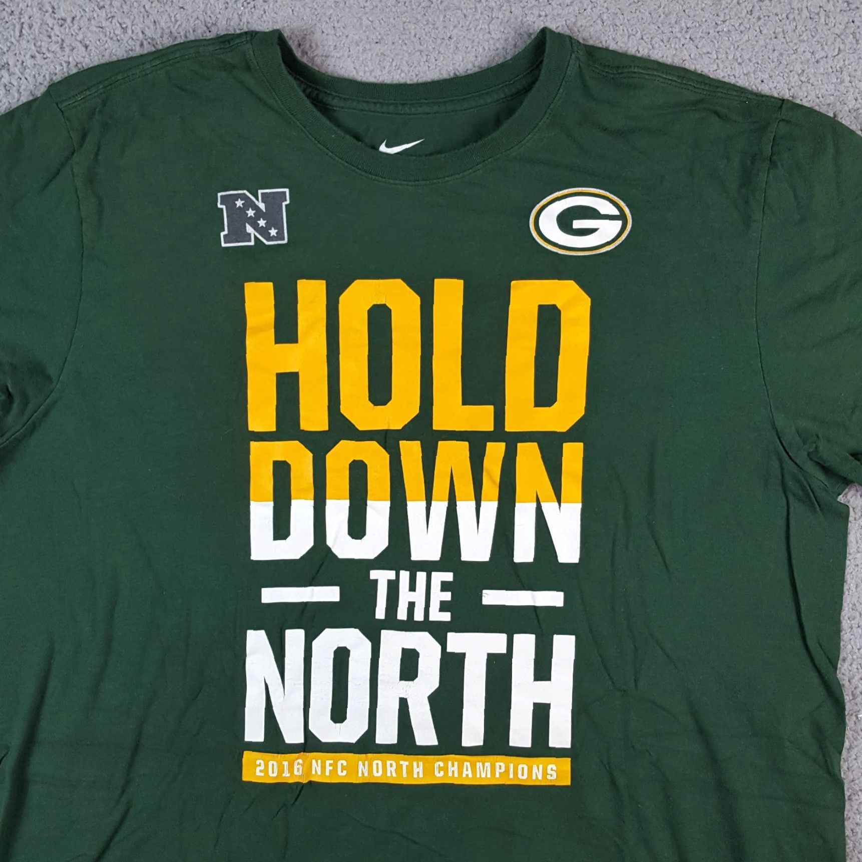 Nike VINTAGE Nike Green Bay Packers NFL Football T Shirt XL Men Green Swoosh Hold Down The North 90s Retro Sports NFL Logo Embroidered Cotton Cotton Size US XL / EU 56 / 4 - 2 Thumbnail