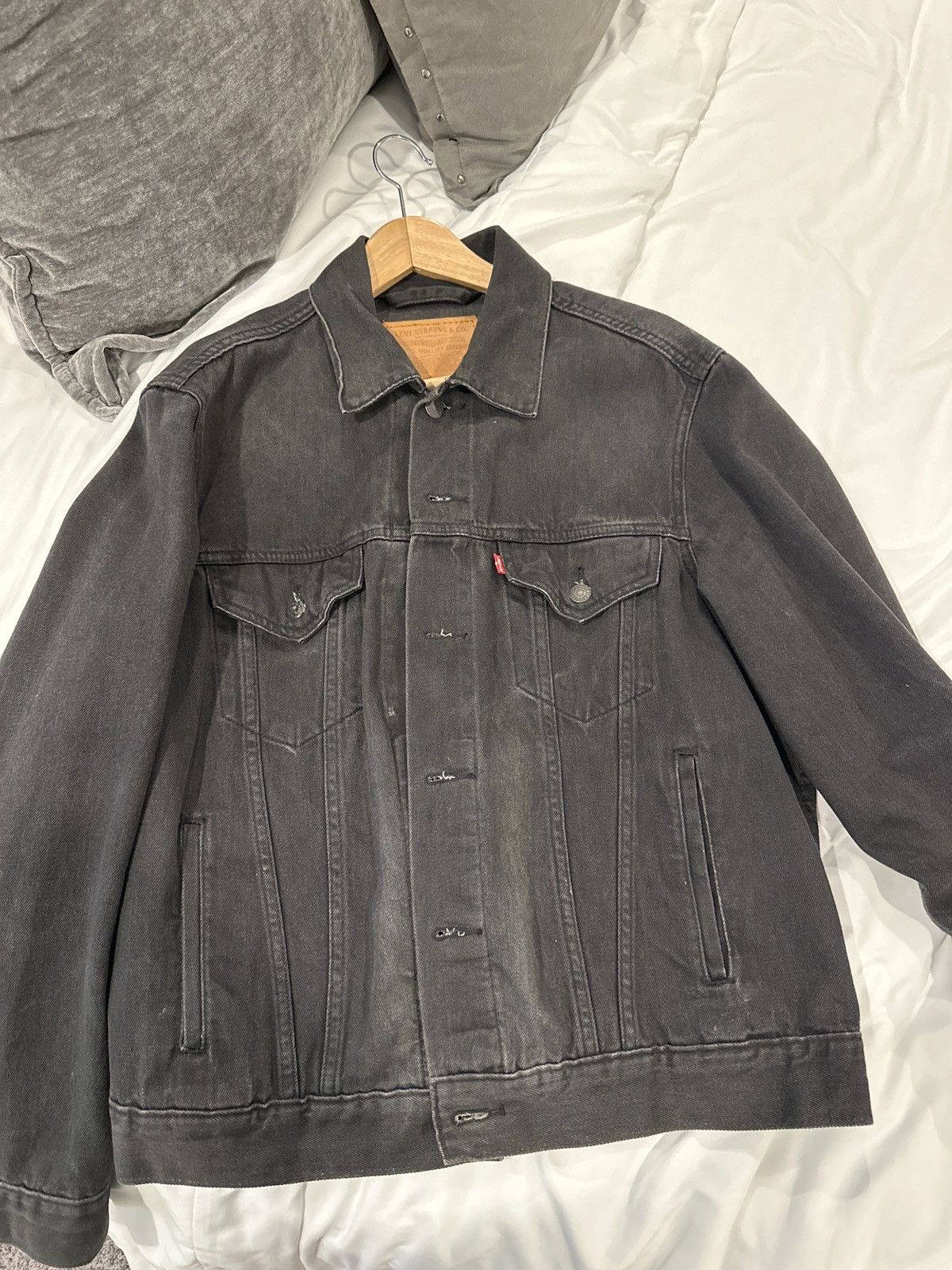 Levi's Levis black denim jacket Size US M / EU 48-50 / 2 - 3 Thumbnail