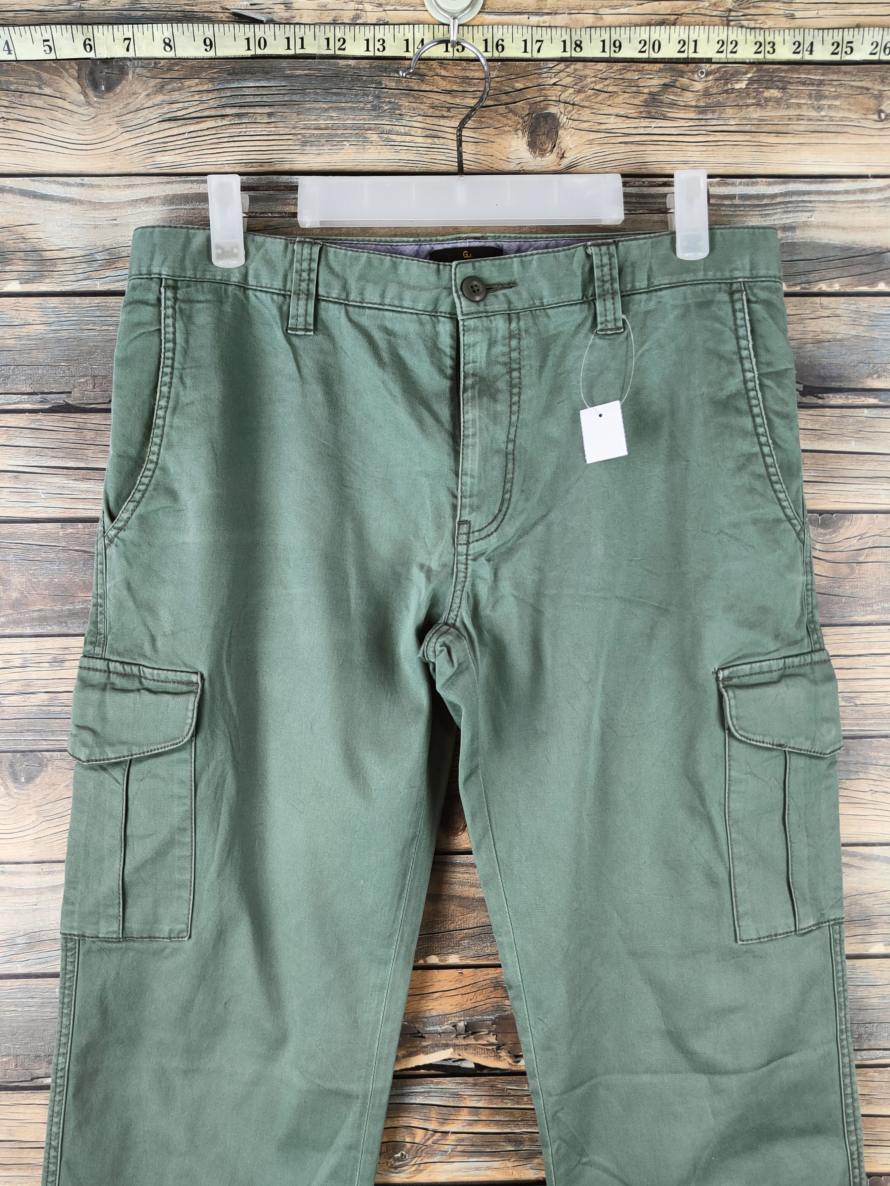 Global Work DL Global Work Green Multipocket Cargo Pants #46-297 Size US 32 / EU 48 - 2 Thumbnail