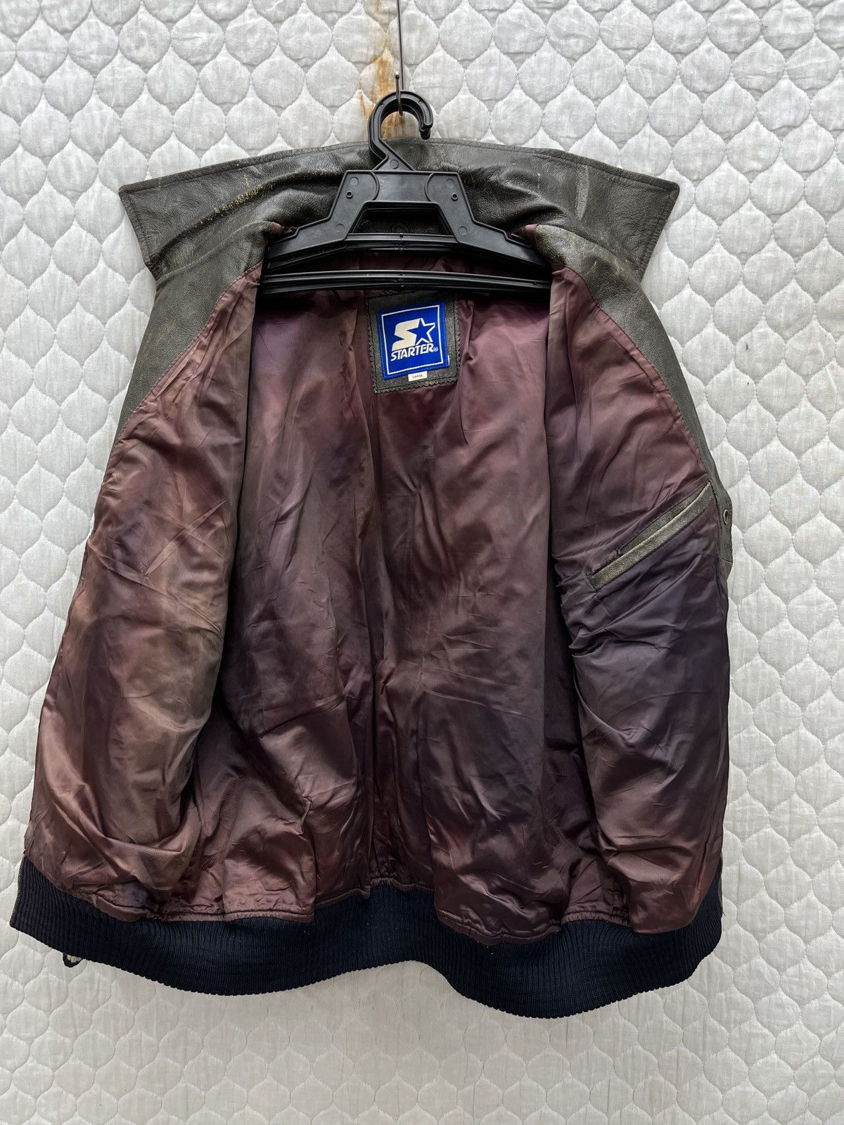 Starter 🔥🔥🔥STEALS VINTAGE STARTER VARSITY LEATHER JACKET Size US L / EU 52-54 / 3 - 3 Thumbnail