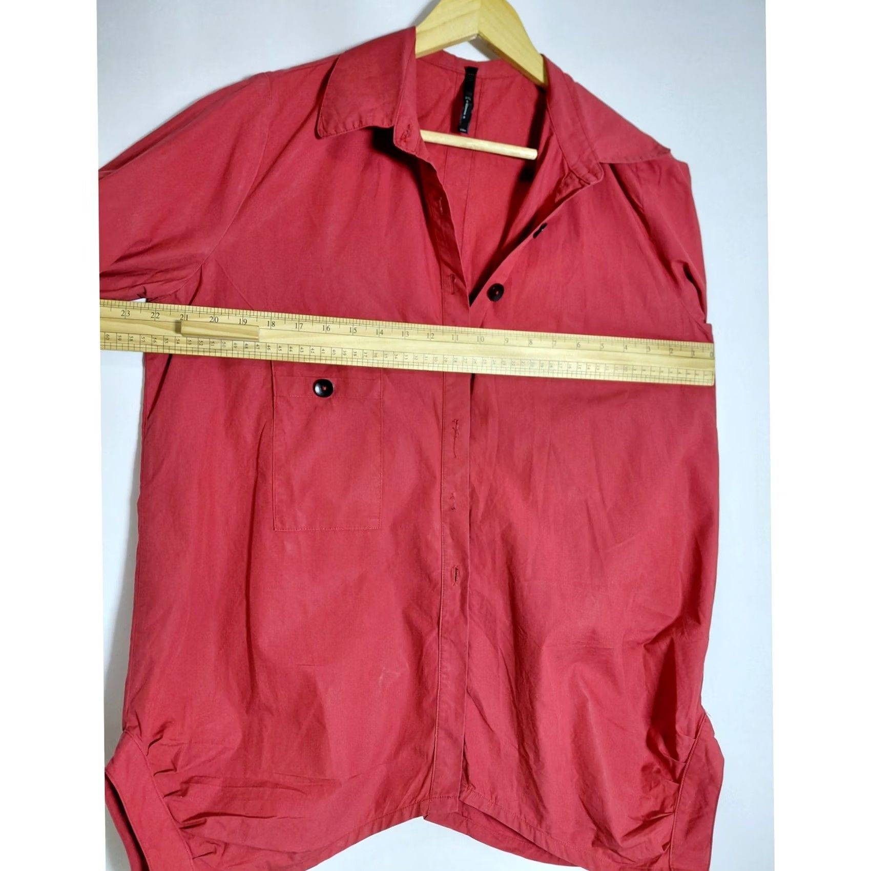 Vintage IC by Connie K Red Top Womens Woven Blouse M Size M / US 6-8 / IT 42-44 - 6 Thumbnail