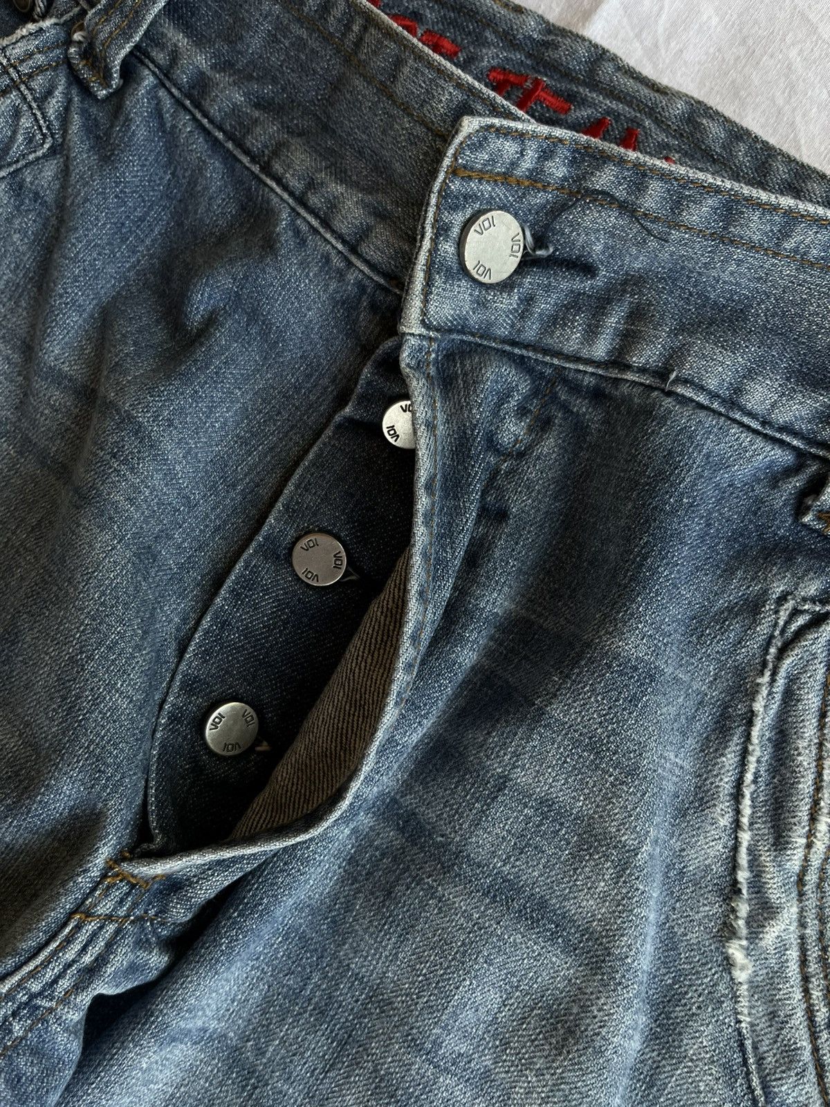 Japanese Brand × Voi Jeans Voi Jeans 38R Distressed Baggy Fit Denim Y2K Streetwear Size US 38 / EU 54 - 4 Thumbnail