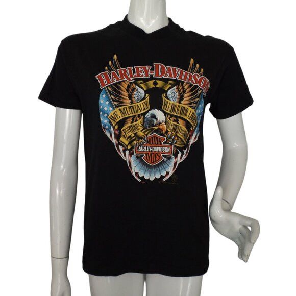 Harley Davidson HOLOUBEK Tshirt, M, Harley Davidson, Eagles/Flags,Vintage 87 Size US M / EU 48-50 / 2 - 2 Thumbnail