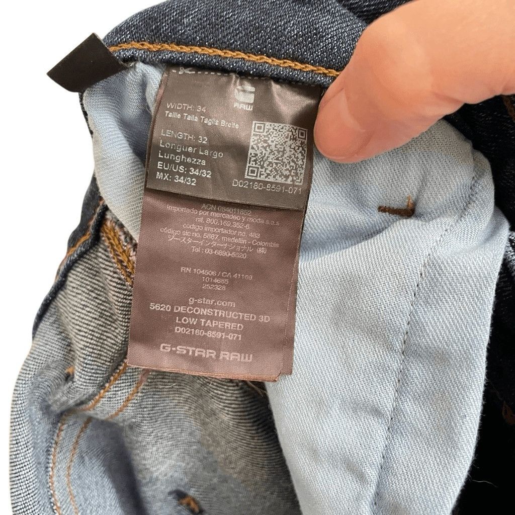 G-Star G-Star Raw 5620 Deconstructed 3D Denim Jeans men’s 34 low Size US 34 / EU 50 - 8 Thumbnail