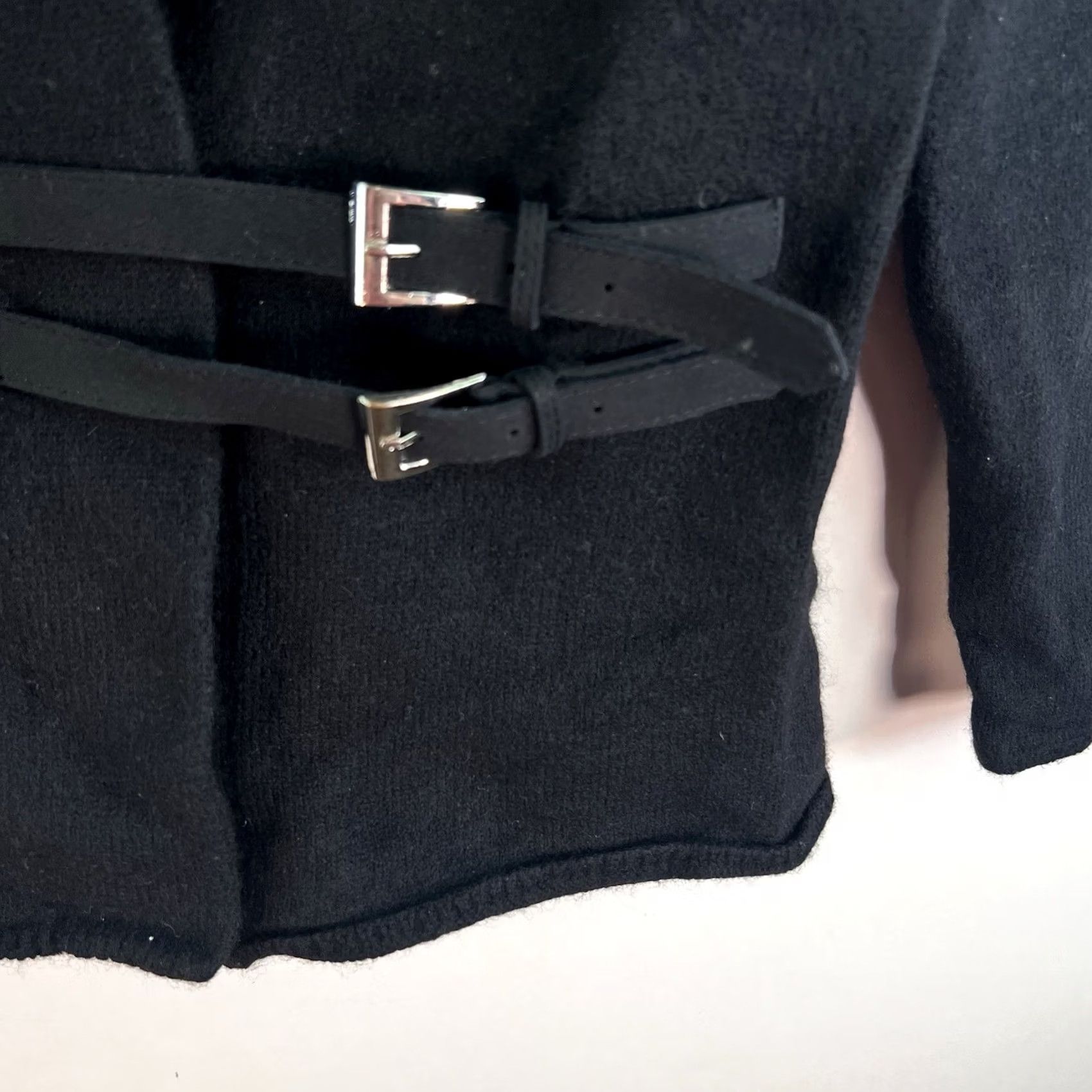 Vintage VINTAGE Fenn Wright Manson Blazer Jacket 2X Black Wool Mid-Length Long Sleeve Button Crew/Notched Collar Womens Size XXL / US 16-18 / IT 52-54 - 3 Thumbnail