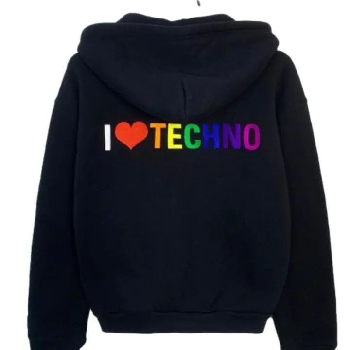 Balenciaga Balenciaga Black Hooded Zip-Up Long Sleeve Sweatshirt 0079- Size S / US 4 / IT 40 - 2 Thumbnail