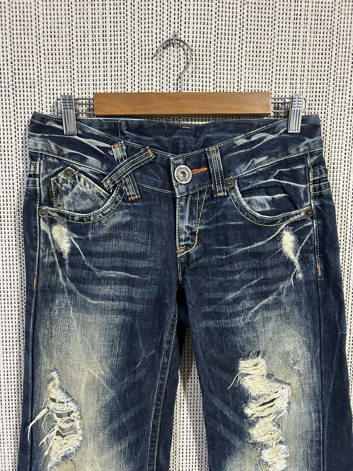 Seditionaries Gothic punk D.i.a denim extra bootcut distressed style Size US 31 - 5 Thumbnail