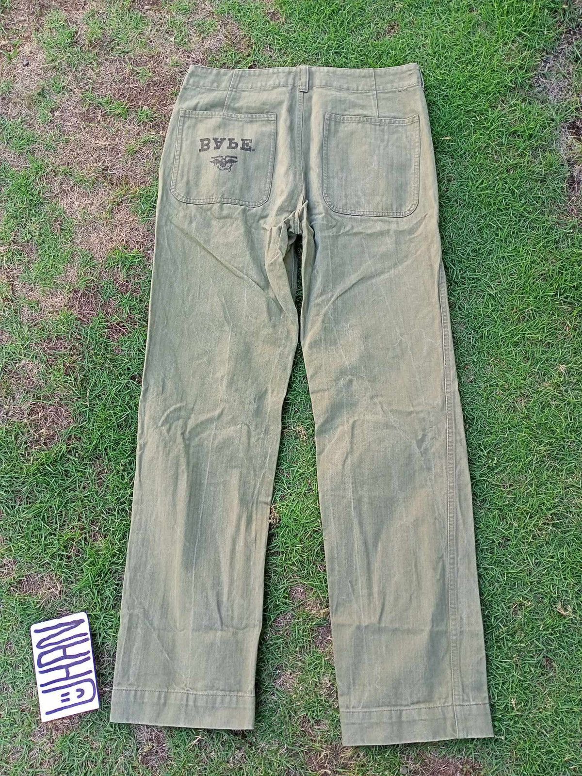 Bape BAPE MODERN EQUIPMENT OLIIVE HERRINGBONE TROUSERS Size US 34 / EU 50 - 2 Thumbnail