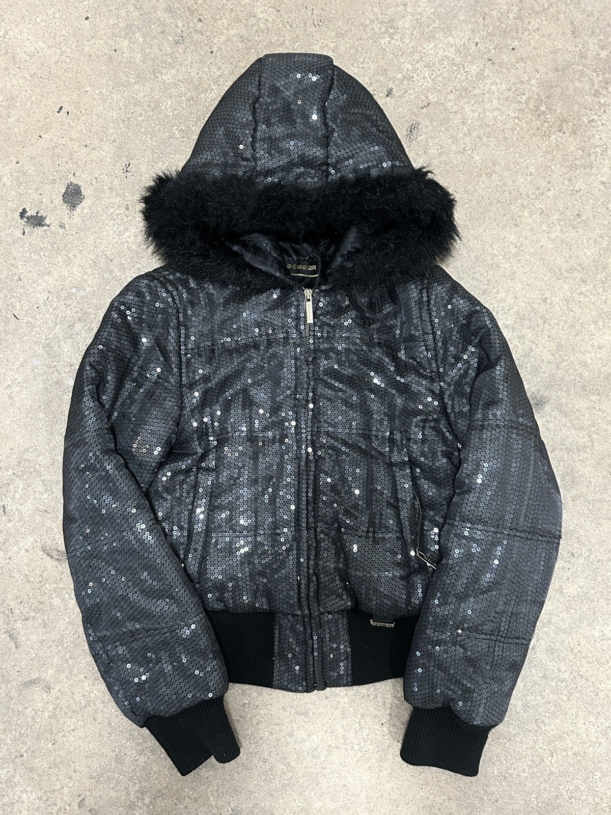 Rocawear Roccawear Sequin Fur Hood Bomber Jacket Size M / US 6-8 / IT 42-44 - 1 Thumbnail
