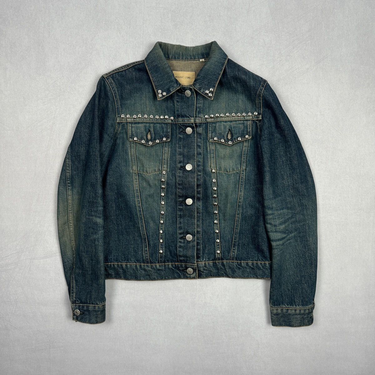 Helmut Lang SS03 Studded Denim Jacket Size US S / EU 44-46 / 1 - 1 Thumbnail
