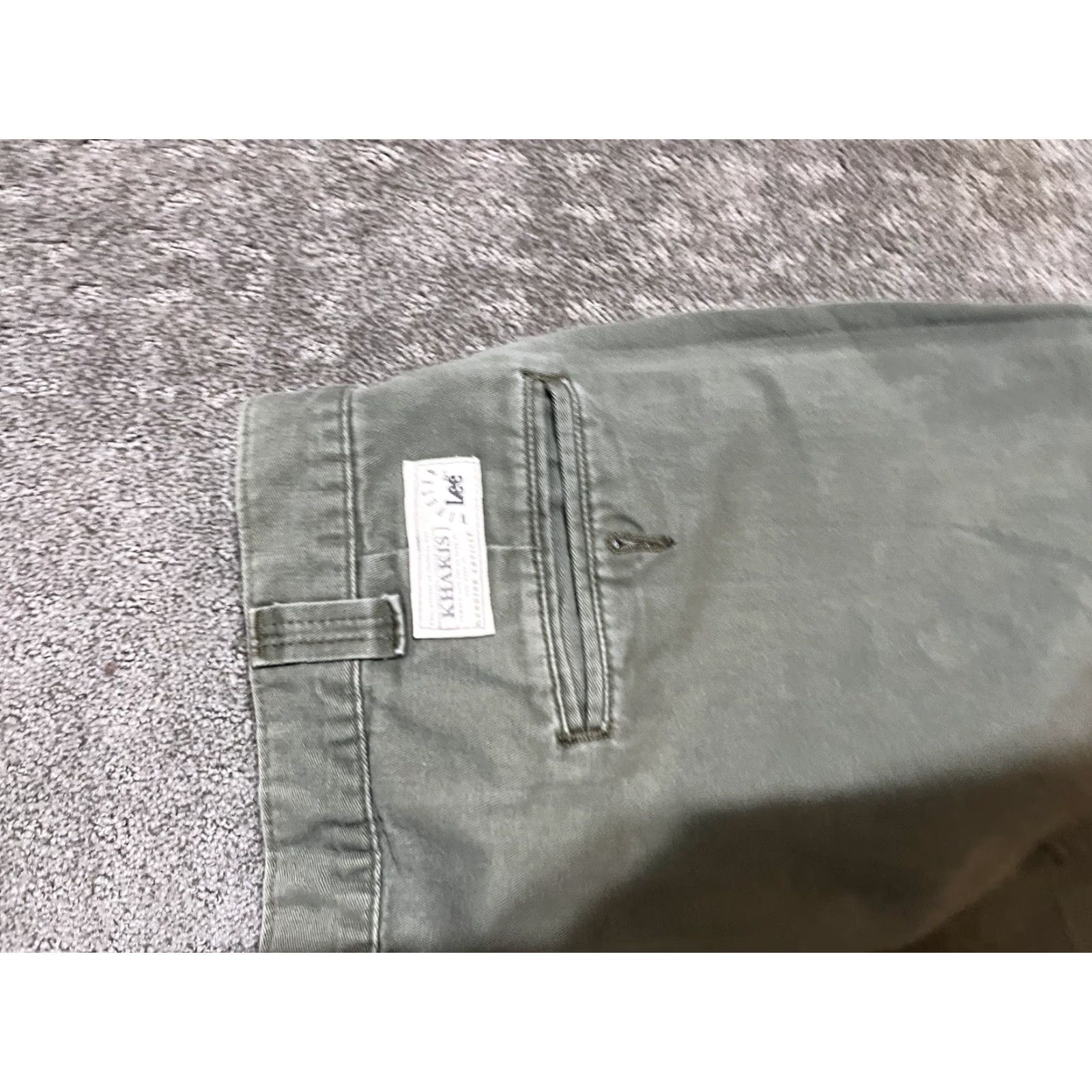 Lee VINTAGE Lee Chino Pants Men 42x32 Green Regular Straight Workwear Size US 42 / EU 58 - 3 Thumbnail