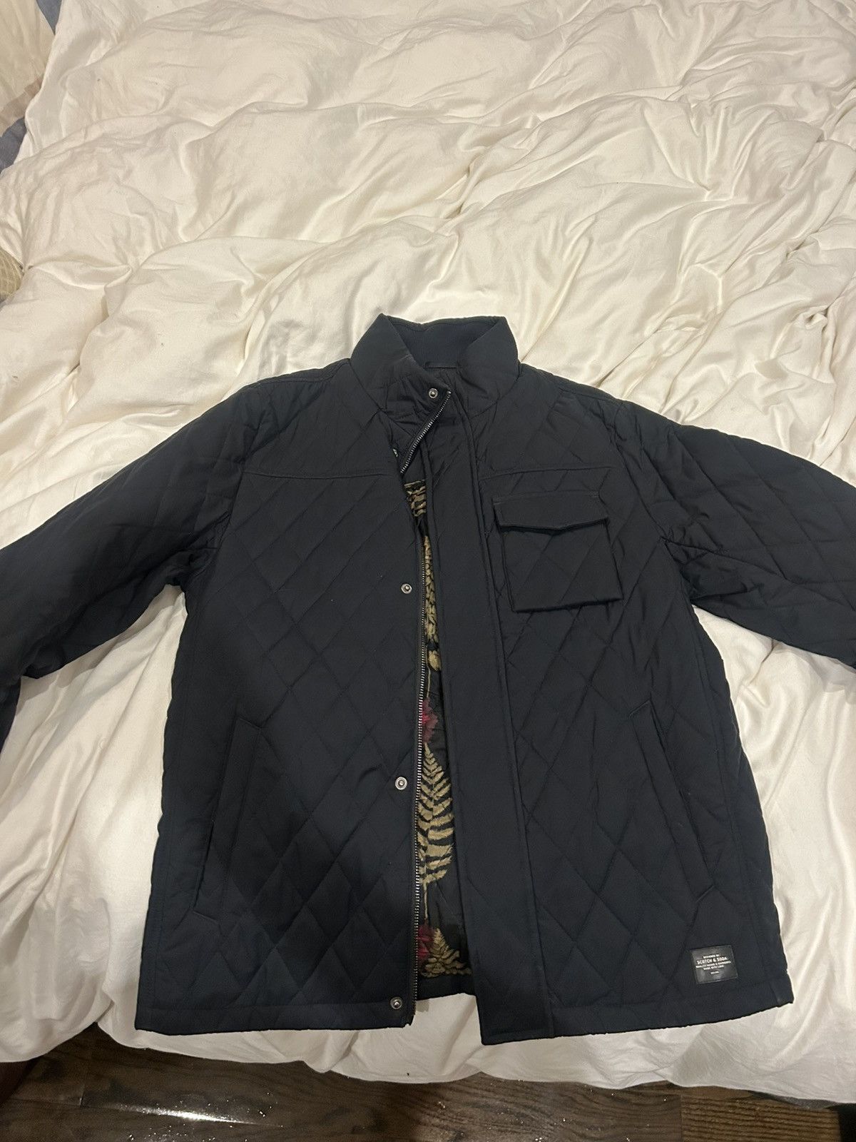 Scotch & Soda Navy Scotch & Soda Quilted Jacket Size US M / EU 48-50 / 2 - 1 Thumbnail