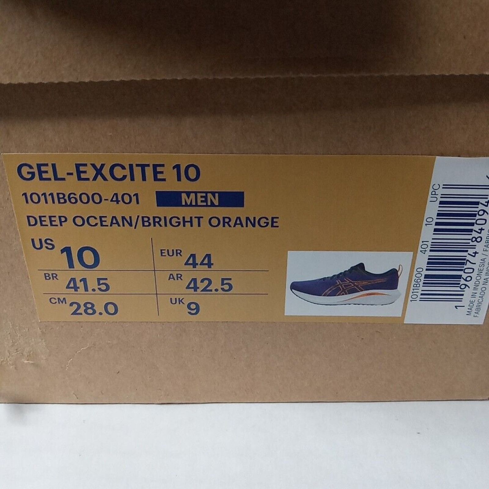 Asics Asics Gel-Excite 10 Running Shoes Men's Size 10 Deep Blue Size US 10 / EU 43 - 9 Thumbnail