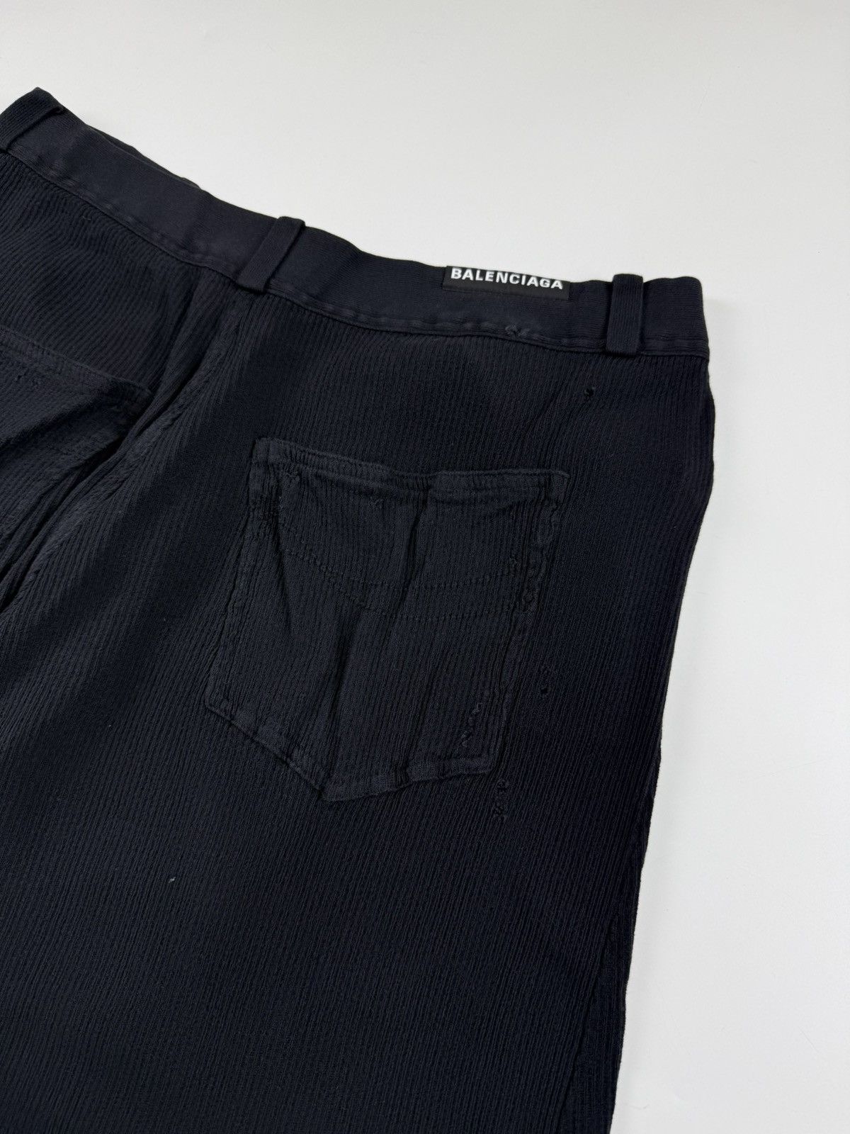 Balenciaga Balenciaga Bleached Cotton Rib Knit Pants Size US 33 - 12 Thumbnail