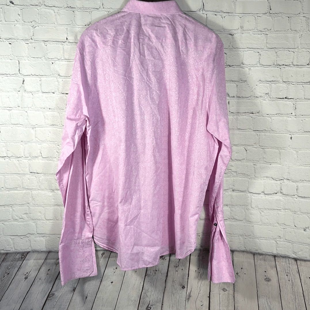 Ted Baker Ted Baker Dress Shirt Men 17.5 Pink Floral Cuff Link Shirt - Regular Size 17.5 Pink Floral Ted Baker Fashion Dress Shirt Mens Size 48R - 5 Thumbnail
