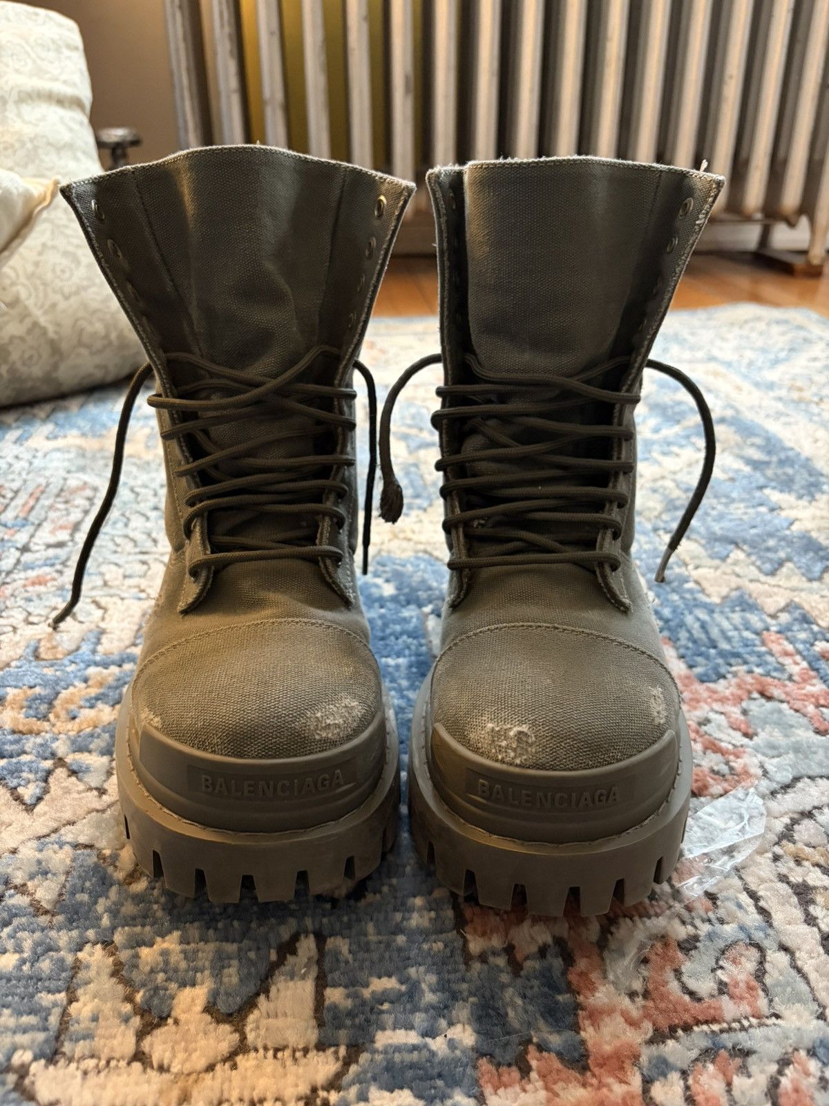 Balenciaga Balenciaga Strike Boot Kaki Green Size US 8 / EU 41 - 2 Thumbnail
