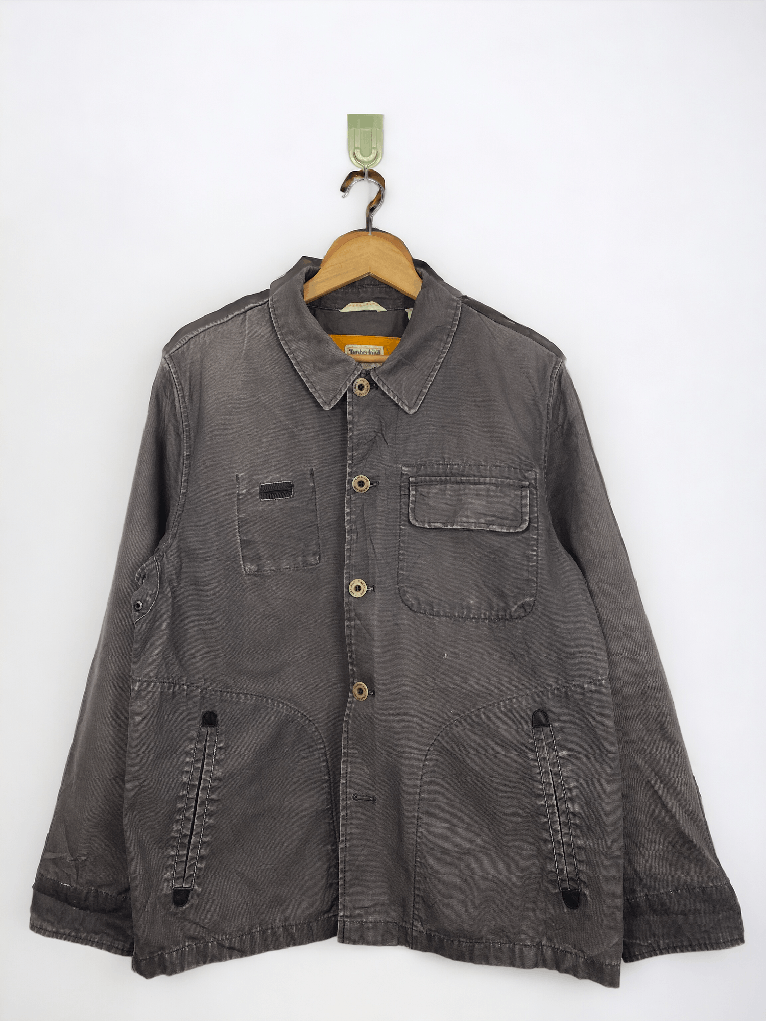 Timberland Vintage Timberland Full Button Up Denim Brown Jacket AH0057 Size US M / EU 48-50 / 2 - 1 Thumbnail