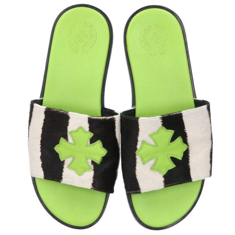 Chrome Hearts 43 Chrome Hearts Zebra Haraco Cross Patch slipper sandal Size US 10 / EU 43 - 4 Thumbnail