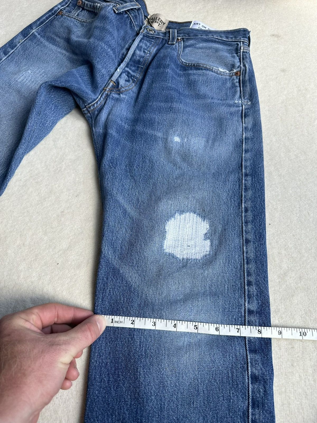 Gallery Dept. $535 Gallery Dept straight leg distressed jeans 30 x 32 Size US 30 / EU 46 - 7 Thumbnail