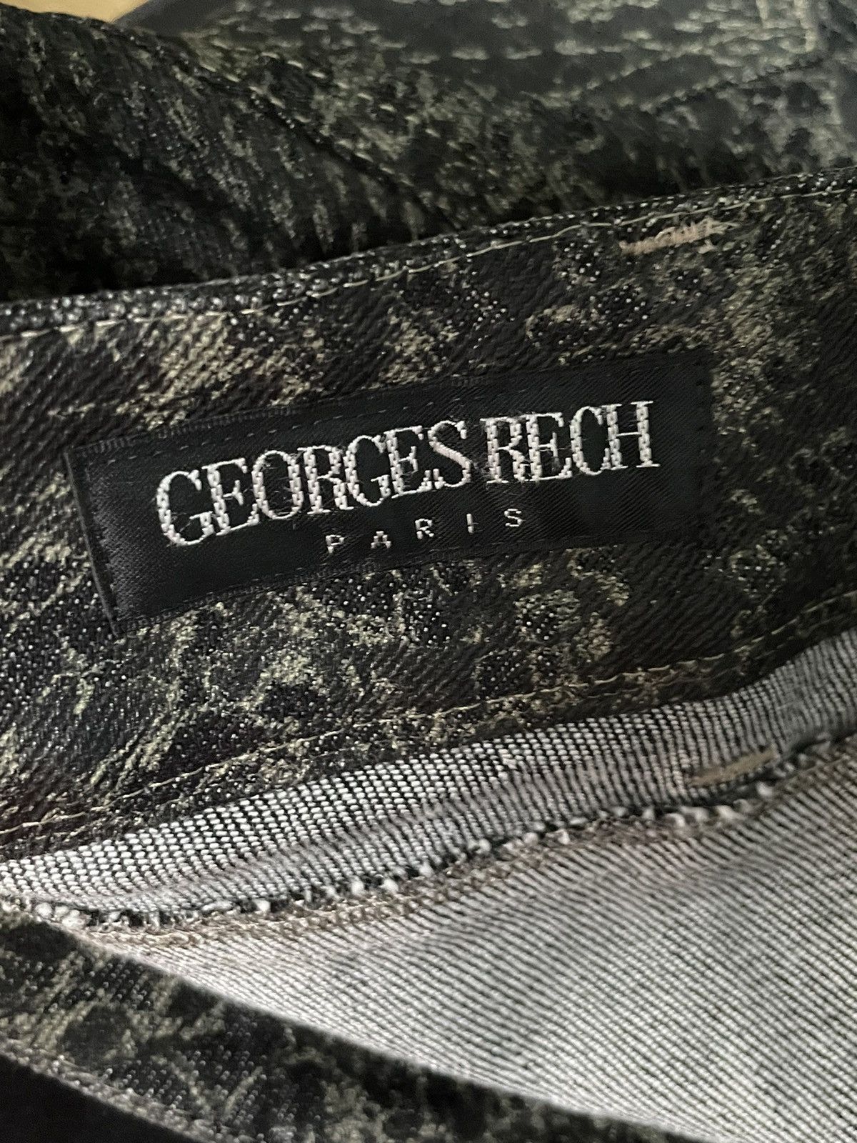 George Vintage Georges Rech Paris Snake Skin Skinny Jeans Size 32" / US 10 / IT 46 - 10 Thumbnail
