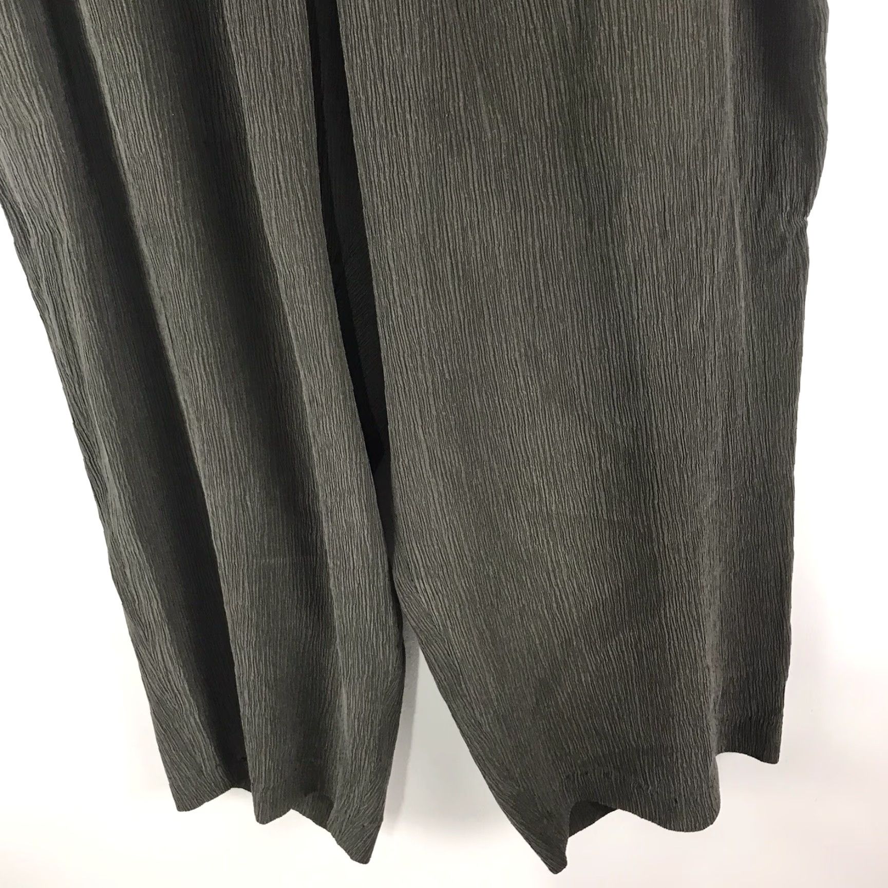 Vintage Josephine Chaus Green Silk Dress Pants Plus Size 20 Wide-Leg Pull On Womens Size 42" / US 20 - 4 Thumbnail