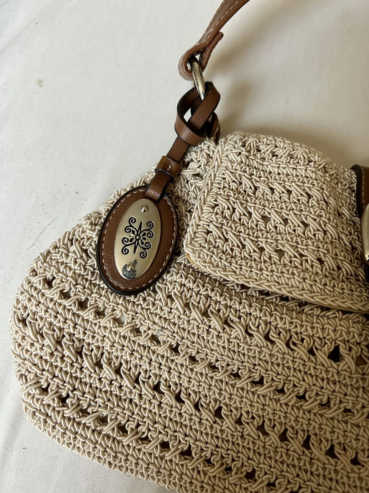 Other Coach Inspired Elegant Tan Crochet Shoulder Bag Size ONE SIZE - 5 Thumbnail