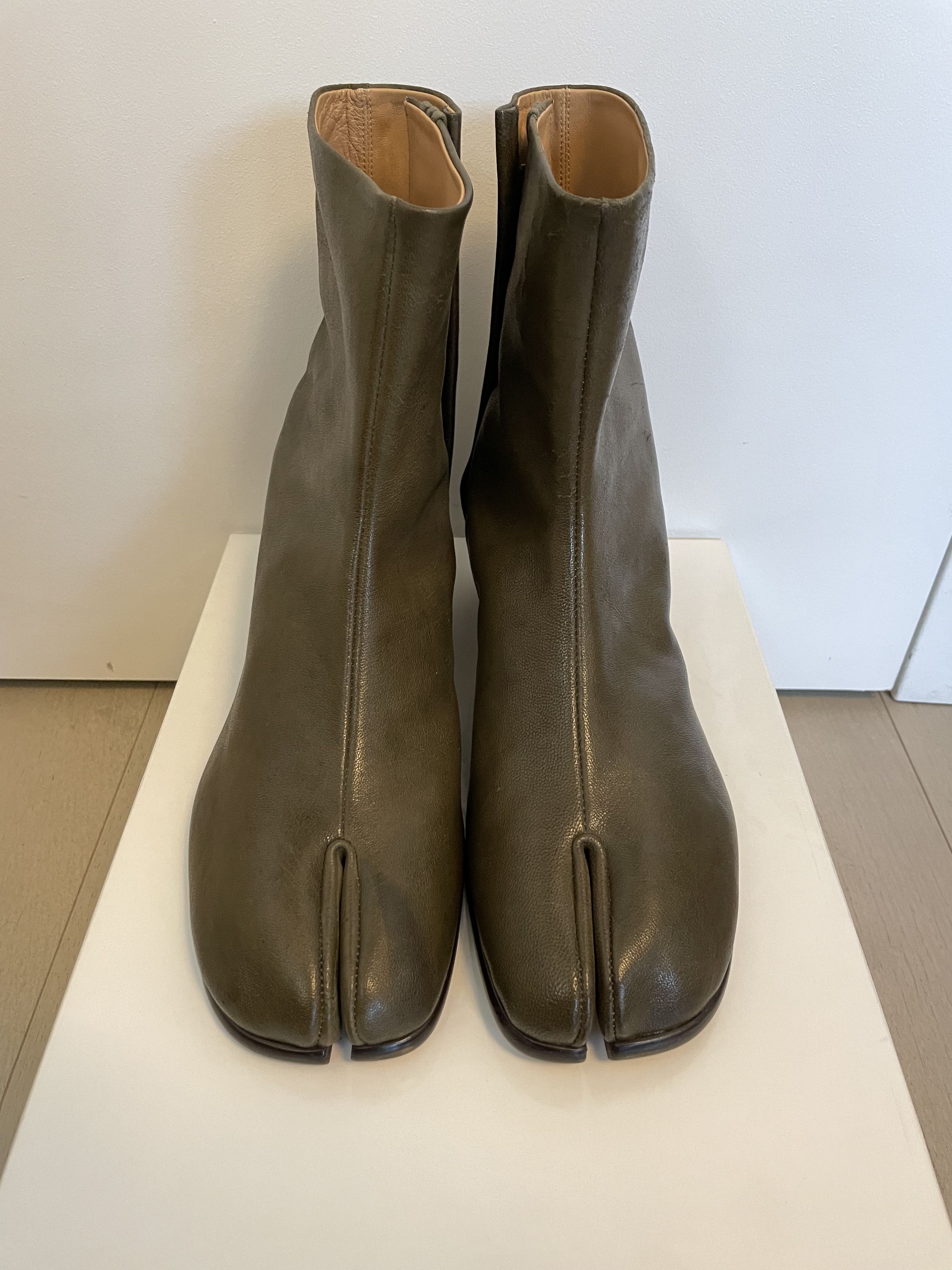 image of Maison Margiela New Tabi Boots In Olive in Fango, Men's (Size 10)