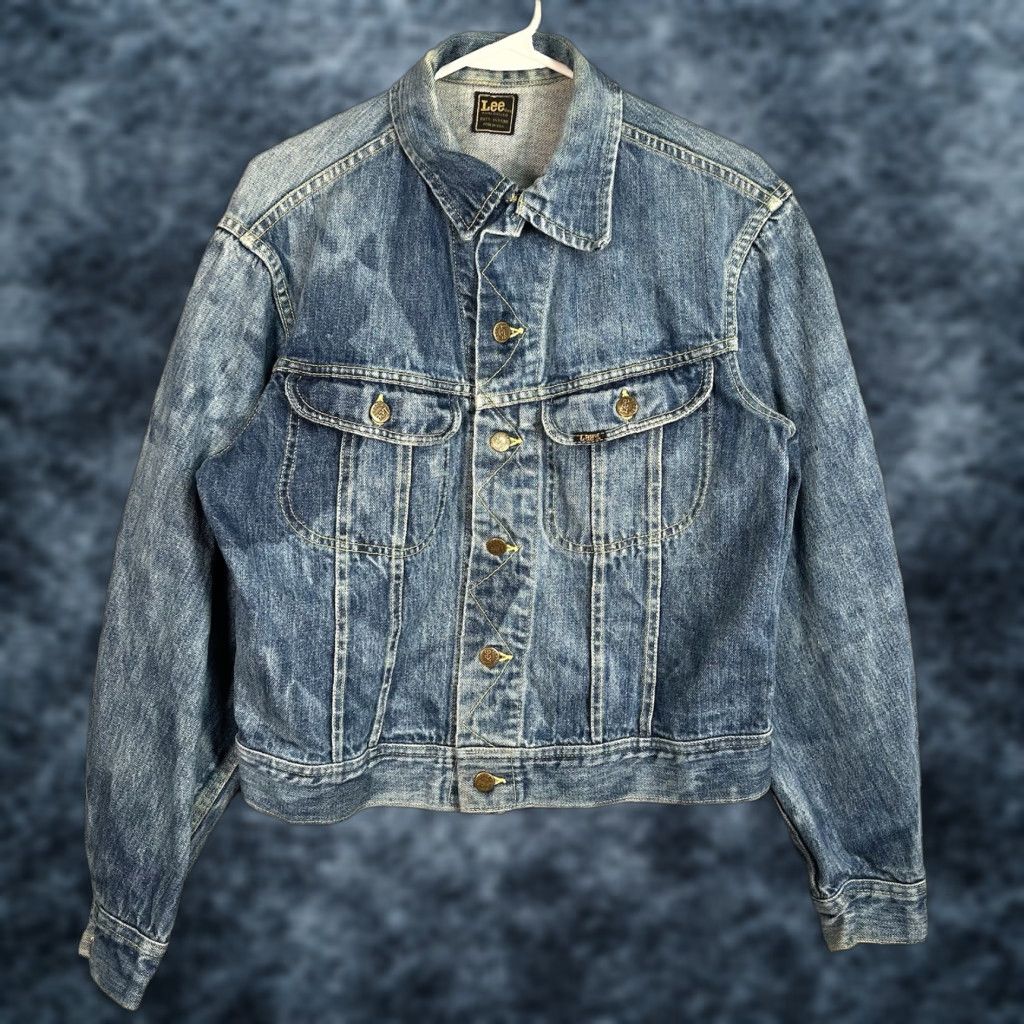 Lee VINTAGE Lee Denim Trucker Jacket Adult Small Blue Wash USA Men’s 70s Fashion Size US S / EU 44-46 / 1 - 1 Thumbnail