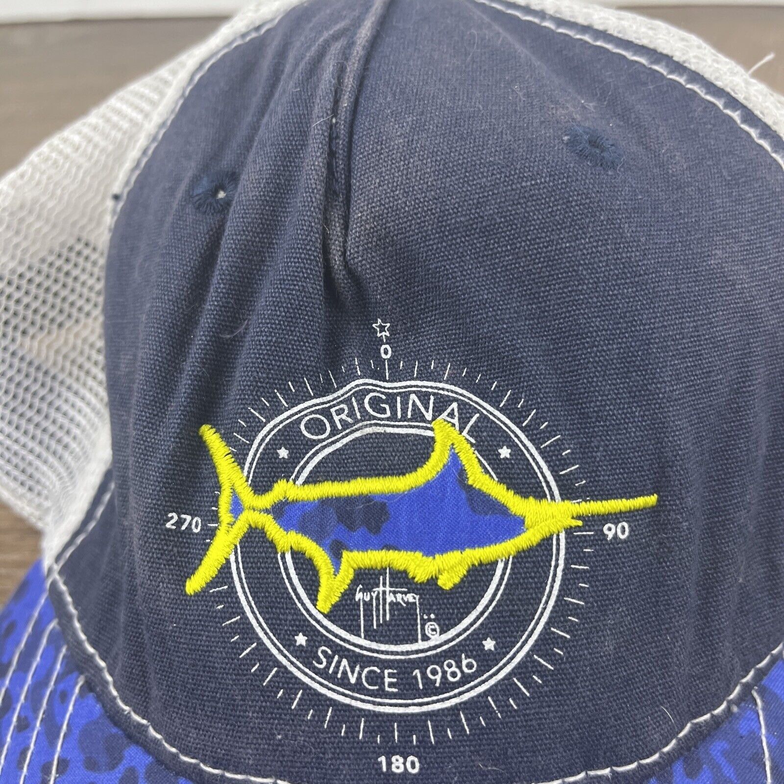 Guy Harvey Guy Harvey Hat Marlin Blue Hat Adjustable Adult Size Blue Ha Size ONE SIZE - 7 Thumbnail