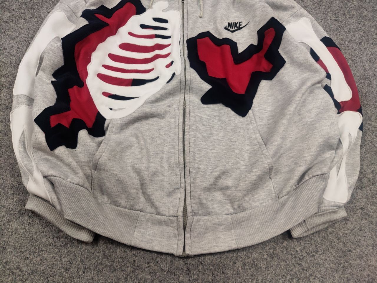 Nike Vintage Nike USA Custom Skeleton Overiszed Zip Hoodie Y2K Size US XL / EU 56 / 4 - 7 Thumbnail