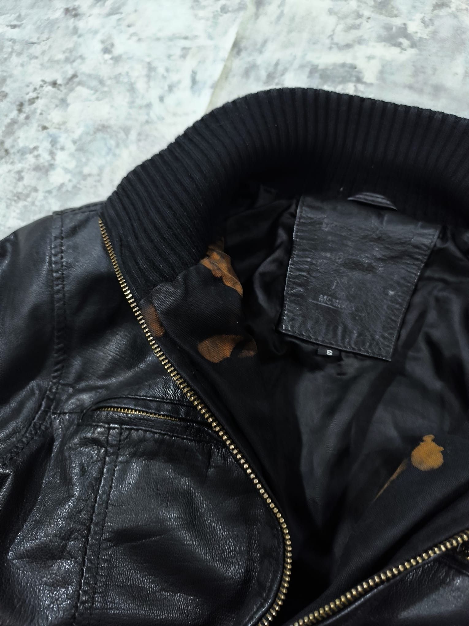 Leather vtg black leather bomber jacket Size US S / EU 44-46 / 1 - 4 Thumbnail
